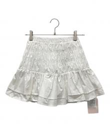 darich（ダーリッチ）の古着「ランダムフリルミニスカート」｜ホワイト