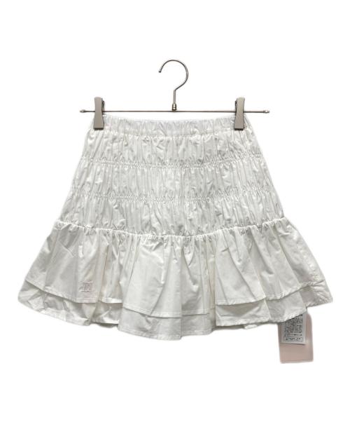 darich（ダーリッチ）darich (ダーリッチ) ランダムフリルミニスカート ホワイト サイズ:FREE 未使用品の古着・服飾アイテム