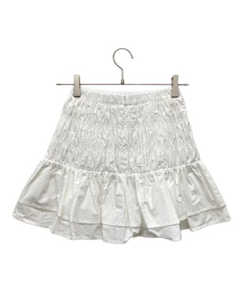 darich（ダーリッチ）darich (ダーリッチ) ランダムフリルミニスカート ホワイト サイズ:FREE 未使用品の古着・服飾アイテム