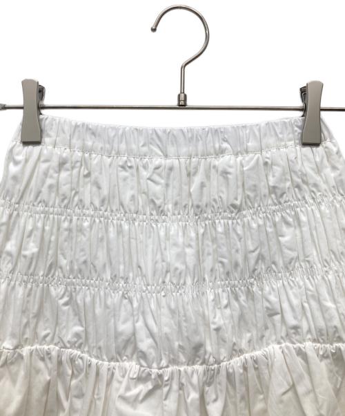 darich（ダーリッチ）darich (ダーリッチ) ランダムフリルミニスカート ホワイト サイズ:FREE 未使用品の古着・服飾アイテム
