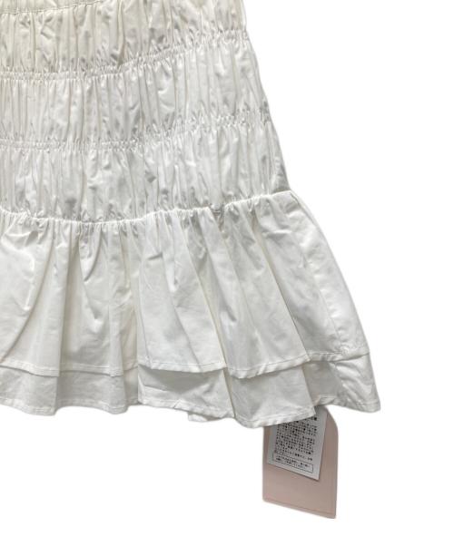 darich（ダーリッチ）darich (ダーリッチ) ランダムフリルミニスカート ホワイト サイズ:FREE 未使用品の古着・服飾アイテム