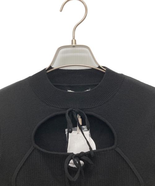 darich（ダーリッチ）darich (ダーリッチ) フロントオープンニットミニワンピース ブラック サイズ:FREE 未使用品の古着・服飾アイテム