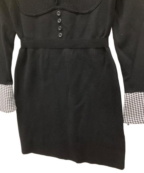 darich（ダーリッチ）darich (ダーリッチ) フロントオープンニットミニワンピース ブラック サイズ:FREE 未使用品の古着・服飾アイテム