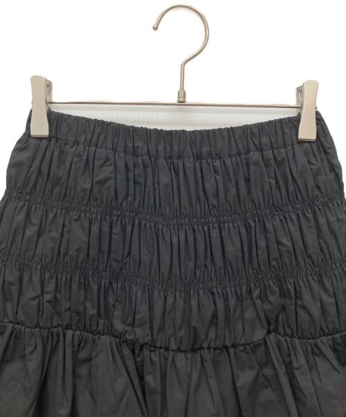 darich（ダーリッチ）darich (ダーリッチ) シャーリングフリルミニスカート ブラック サイズ:FREE 未使用品の古着・服飾アイテム