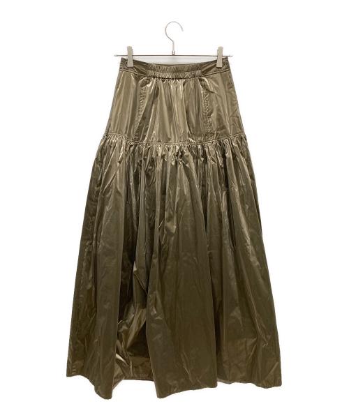 MAISON SPECIAL（メゾンスペシャル）MAISON SPECIAL (メゾンスペシャル) シャイニボリュームマキシスカート オリーブ サイズ:Mの古着・服飾アイテム
