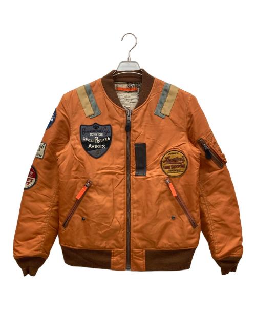 AVIREX（アヴィレックス）AVIREX (アヴィレックス) フライトジャケット オレンジ サイズ:Lの古着・服飾アイテム
