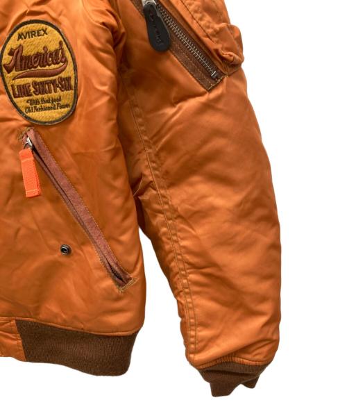 AVIREX（アヴィレックス）AVIREX (アヴィレックス) フライトジャケット オレンジ サイズ:Lの古着・服飾アイテム