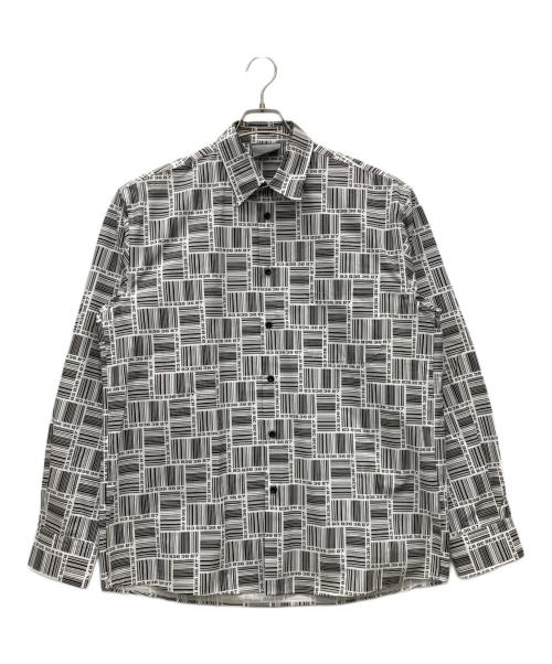 VTMNTS（ブイティーエムエヌティーエス）VTMNTS (ブイティーエムエヌティーエス) all-over Barcode Print Shirt ブラック×ホワイト サイズ:Sの古着・服飾アイテム