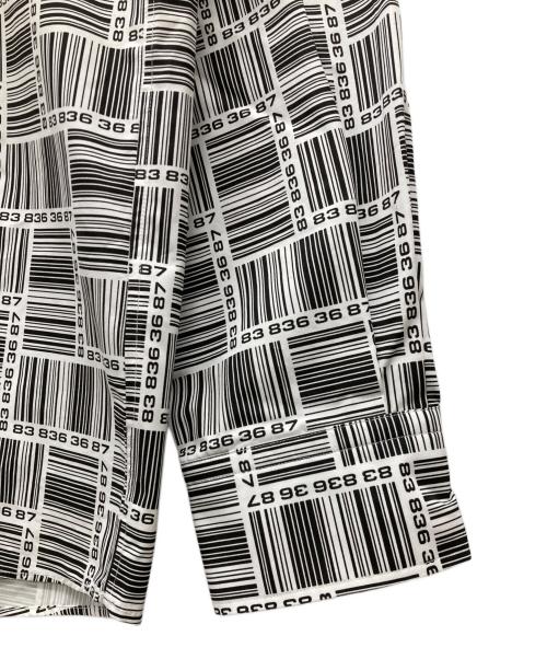 VTMNTS（ブイティーエムエヌティーエス）VTMNTS (ブイティーエムエヌティーエス) all-over Barcode Print Shirt ブラック×ホワイト サイズ:Sの古着・服飾アイテム