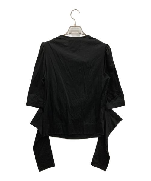Vivienne Westwood（ヴィヴィアンウエストウッド）Vivienne Westwood (ヴィヴィアンウエストウッド) コットンリヨセルスムーススラッシュトップ ブラック サイズ:Mの古着・服飾アイテム