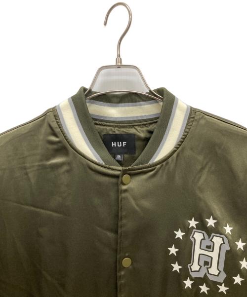 HUF（ハフ）HUF (ハフ) スタジャン カーキ サイズ:XLの古着・服飾アイテム