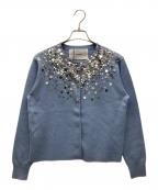 ADAWASアダワス）の古着「スパンコール刺繍カーディガン」｜スカイブルー