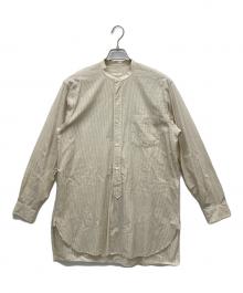 COMOLI（コモリ）の古着「バンドカラーシャツ」｜ベージュ