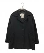 MaxMaraマックスマーラ）の古着「ウール×カシミヤ ダブルブレストロングコート」｜ブラック