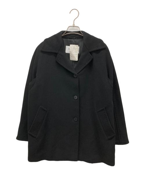 MaxMara（マックスマーラ）MaxMara (マックスマーラ) ウール×カシミヤ ダブルブレストロングコート ブラック サイズ:SIZE　36の古着・服飾アイテム