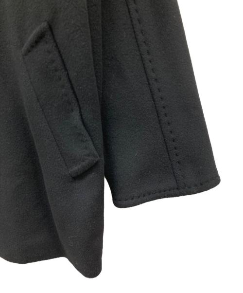 MaxMara（マックスマーラ）MaxMara (マックスマーラ) ウール×カシミヤ ダブルブレストロングコート ブラック サイズ:SIZE　36の古着・服飾アイテム