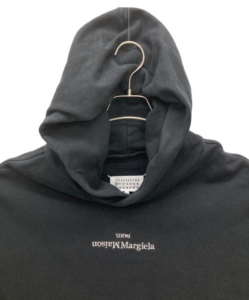 Maison Margiela（メゾンマルジェラ）Maison Margiela (メゾンマルジェラ) 21SS 反転ロゴ刺繍 オーバーサイズ プルオーバースウェットパーカー ブラック サイズ:46の古着・服飾アイテム