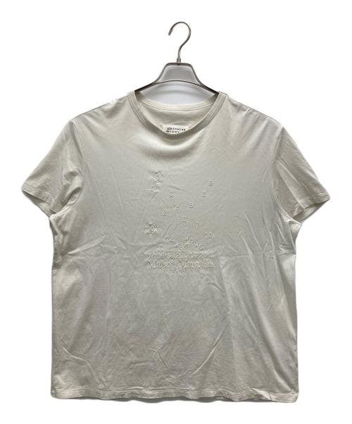 Maison Margiela（メゾンマルジェラ）Maison Margiela (メゾンマルジェラ) カレンダーグラフィックロゴTシャツ ホワイト サイズ:XLの古着・服飾アイテム