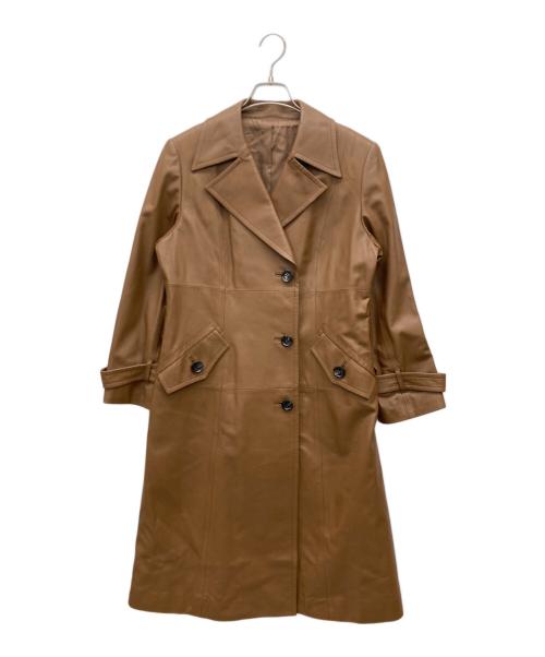 Leilian（レリアン）Leilian (レリアン) レザーコート ブラウン サイズ:9sizeの古着・服飾アイテム