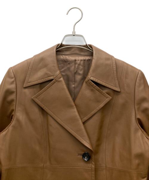 Leilian（レリアン）Leilian (レリアン) レザーコート ブラウン サイズ:9sizeの古着・服飾アイテム