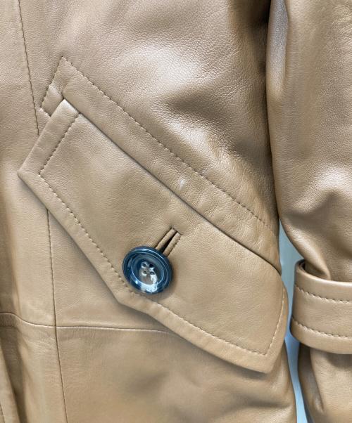 Leilian（レリアン）Leilian (レリアン) レザーコート ブラウン サイズ:9sizeの古着・服飾アイテム