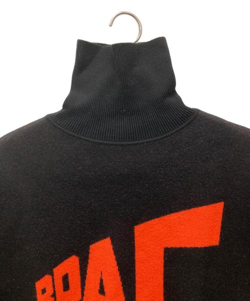 Gosha Rubchinskiy（ゴーシャラブチンスキー）Gosha Rubchinskiy (ゴーシャラブチンスキー) ハイネックニット ブラック×オレンジ サイズ:Mの古着・服飾アイテム