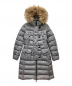 MONCLERモンクレール）の古着「ファー付きダウンジャケット」｜ライトグレー