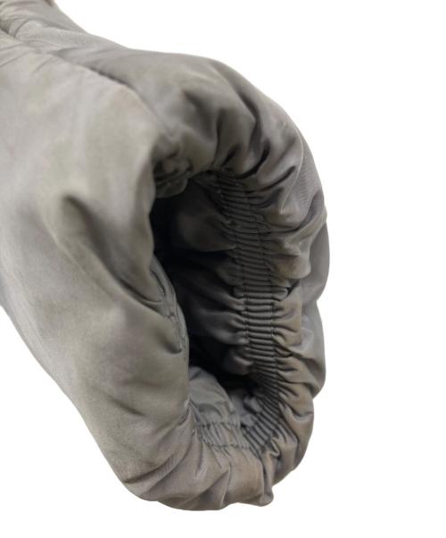 MONCLER（モンクレール）MONCLER (モンクレール) ファー付きダウンジャケット ライトグレー サイズ:Sの古着・服飾アイテム