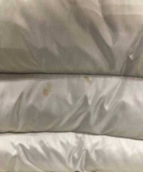 MONCLER（モンクレール）MONCLER (モンクレール) ファー付きダウンジャケット ライトグレー サイズ:Sの古着・服飾アイテム