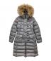 MONCLER（モンクレール）の古着「ファー付きダウンジャケット」｜ライトグレー