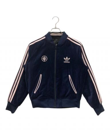 アディダス リタオラ スカジャン 刺繍 トレフォイル Y2K リバーシブル M 商品説明要確認）中古 adidas アディダス Rita Ora(リタ・オラ