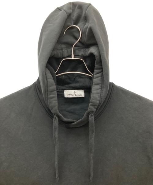 STONE ISLAND（ストーンアイランド）STONE ISLAND (ストーンアイランド) ガーメントダイコットンプルオーバースウェットフーディー ブラック サイズ:XXLの古着・服飾アイテム
