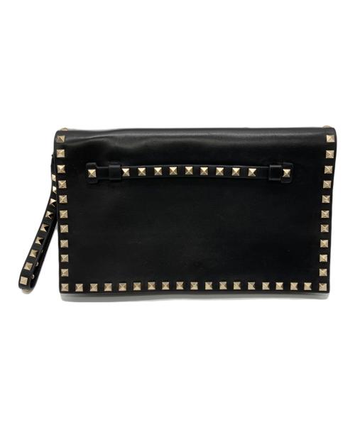VALENTINO（ヴァレンティノ）VALENTINO (ヴァレンティノ) クラッチバッグ ブラックの古着・服飾アイテム