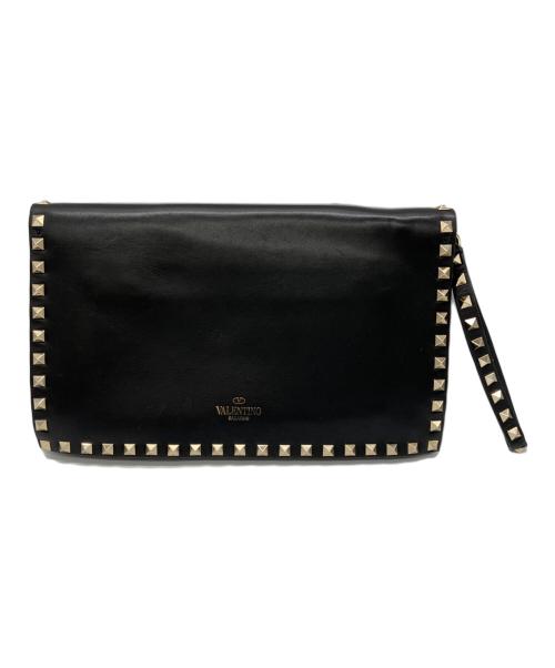 VALENTINO（ヴァレンティノ）VALENTINO (ヴァレンティノ) クラッチバッグ ブラックの古着・服飾アイテム