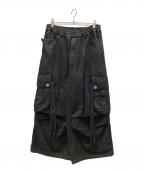 A.F ARTEFACTエーエフ アーティファクト）の古着「EXTREME WIDE CARGO PANTS」｜ブラック