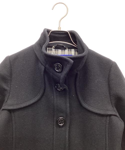 BURBERRY BLUE LABEL（バーバリーロンドンブルーレーベル）BURBERRY BLUE LABEL (バーバリーロンドンブルーレーベル) ウールコート ブラック サイズ:38の古着・服飾アイテム