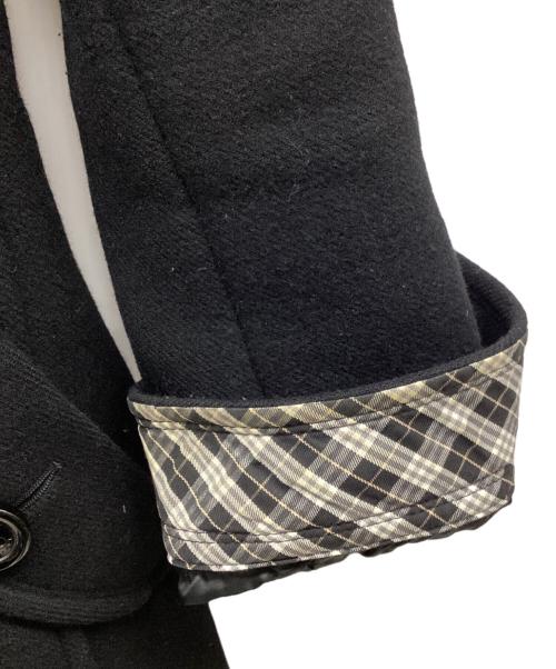 BURBERRY BLUE LABEL（バーバリーロンドンブルーレーベル）BURBERRY BLUE LABEL (バーバリーロンドンブルーレーベル) ウールコート ブラック サイズ:38の古着・服飾アイテム
