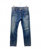 Ron Hermanロンハーマン）の古着「ダメージデニムパンツ」｜インディゴ
