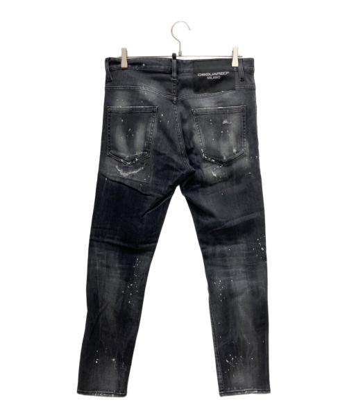DSQUARED2（ディースクエアード）DSQUARED2 (ディースクエアード) ダメージデニムパンツ グレー サイズ:48の古着・服飾アイテム