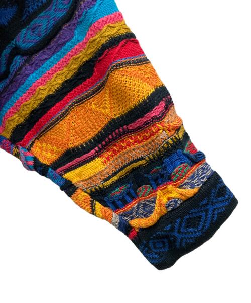 Coogi（クージー）Coogi (クージー) 厚手ニット ブルー×オレンジ サイズ:Mの古着・服飾アイテム