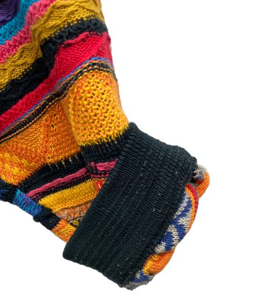 Coogi（クージー）Coogi (クージー) 厚手ニット ブルー×オレンジ サイズ:Mの古着・服飾アイテム