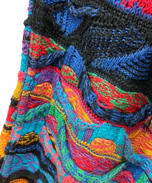 Coogi（クージー）Coogi (クージー) 厚手ニット ブルー×オレンジ サイズ:Mの古着・服飾アイテム