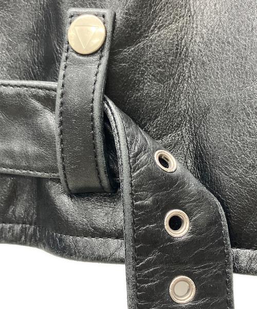 HL HEDDIE LOVU（エイチエル エディールーヴ）HL HEDDIE LOVU (エイチエル エディールーヴ) ダブルライダースジャケット ブラック サイズ:Sの古着・服飾アイテム