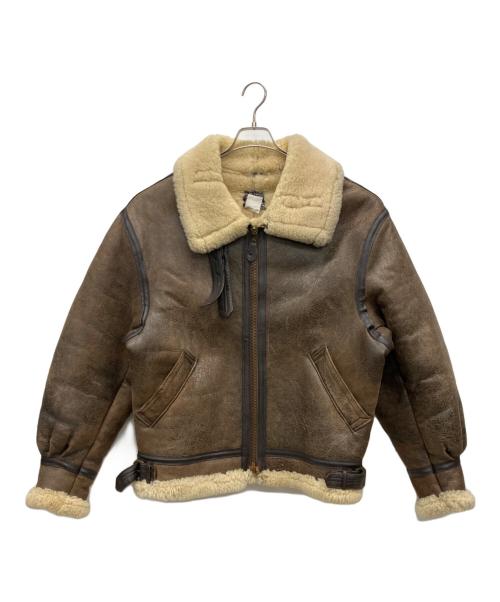 AVIREX（アヴィレックス）AVIREX (アヴィレックス) B-3シープスキンムートンジャケット ブラウン サイズ:40の古着・服飾アイテム