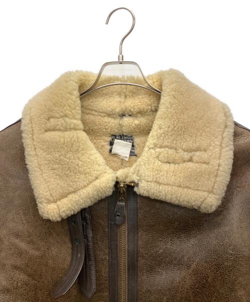 AVIREX（アヴィレックス）AVIREX (アヴィレックス) B-3シープスキンムートンジャケット ブラウン サイズ:40の古着・服飾アイテム