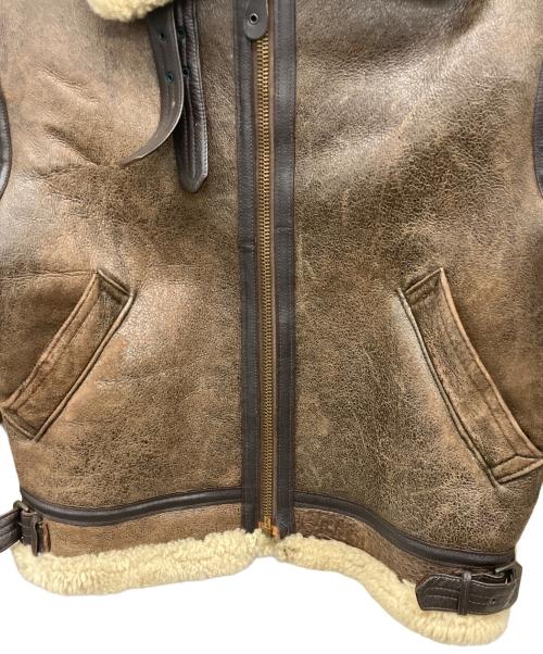AVIREX（アヴィレックス）AVIREX (アヴィレックス) B-3シープスキンムートンジャケット ブラウン サイズ:40の古着・服飾アイテム
