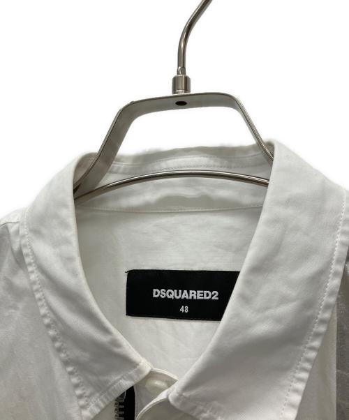 DSQUARED2（ディースクエアード）DSQUARED2 (ディースクエアード) 長袖シャツ ホワイト サイズ:48の古着・服飾アイテム