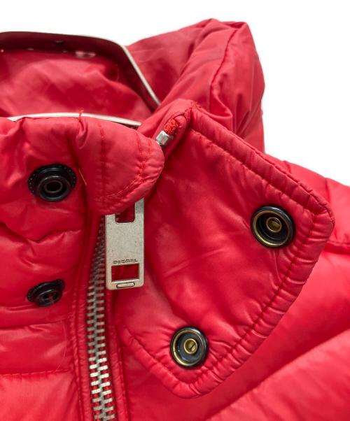 DIESEL（ディーゼル）DIESEL (ディーゼル) ダウンジャケット レッド サイズ:Sの古着・服飾アイテム