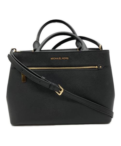 MICHAEL KORS（マイケル・コース）MICHAEL KORS (マイケル・コース) 2WAYショルダーバッグ ブラックの古着・服飾アイテム