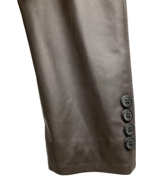 G-Stage（ジーステージ）G-Stage (ジーステージ) レザーテーラードジャケット ブラウン サイズ:48の古着・服飾アイテム